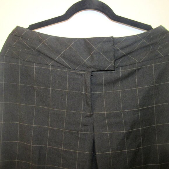Worthington Dark Gray Checked Woman's Trousers Size 18              I642 - Picture 2 of 6